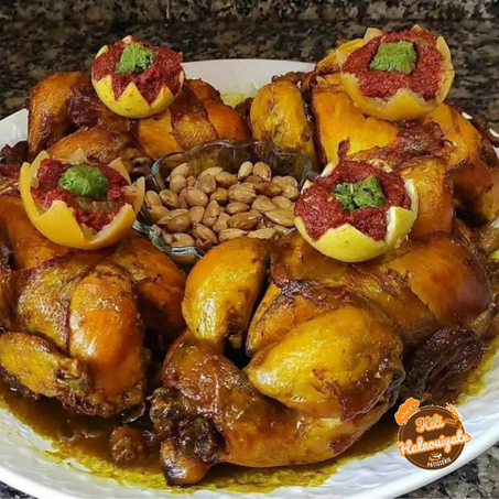 دجاج محمر-Poulet doré à la marocaine