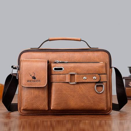 Leather Casual Crossbody Bag For Men