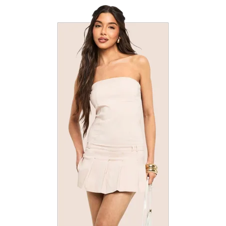 Robe bustier - Beige