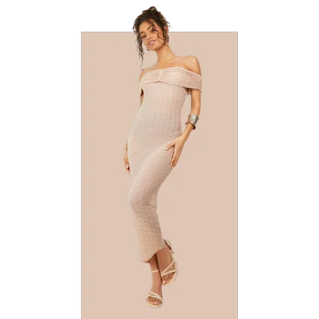 Robe Fourreau - Beige