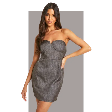Robe Bustier - gris