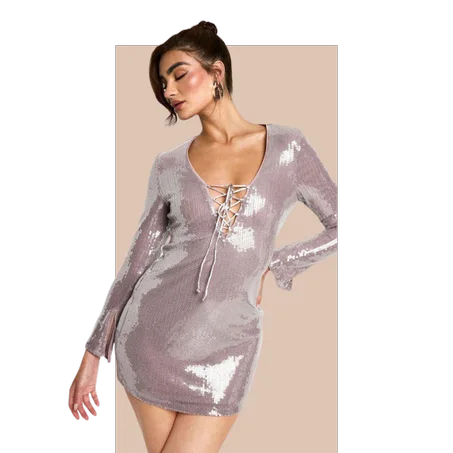 Robe Fourreau - Gris clair