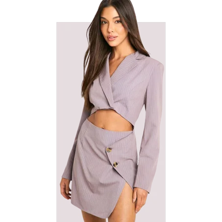 Robe Trompe l'oeil - Taupe
