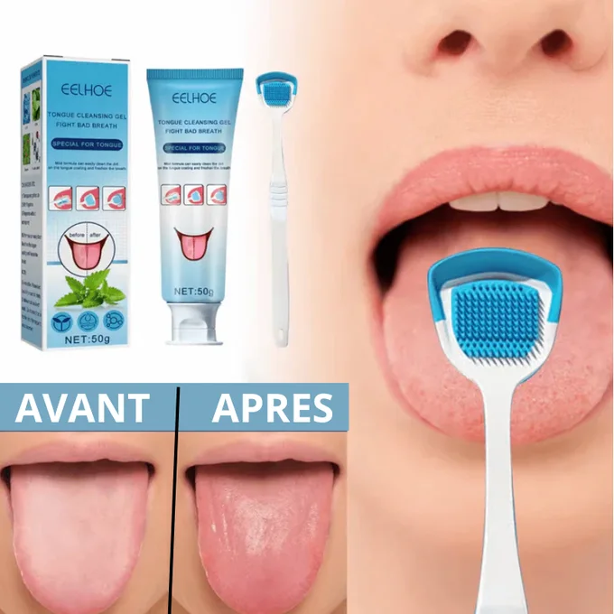 Gel contre la mauvaise haleine (+ Brosse Gratte-Langue Offerte)