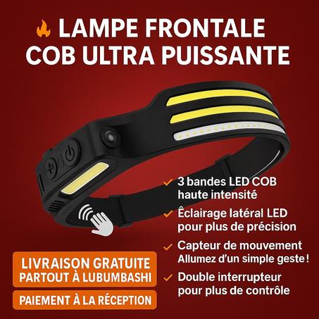 LAMPE FRONTALE COB 3  BANDES