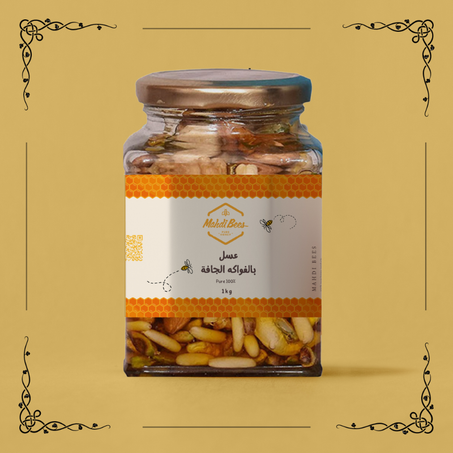 العسل الفواكه الجافة