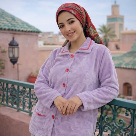 ✨ بيجامة شتوية فاخرة تمنحك الدفء والراحة طوال الليل ✨