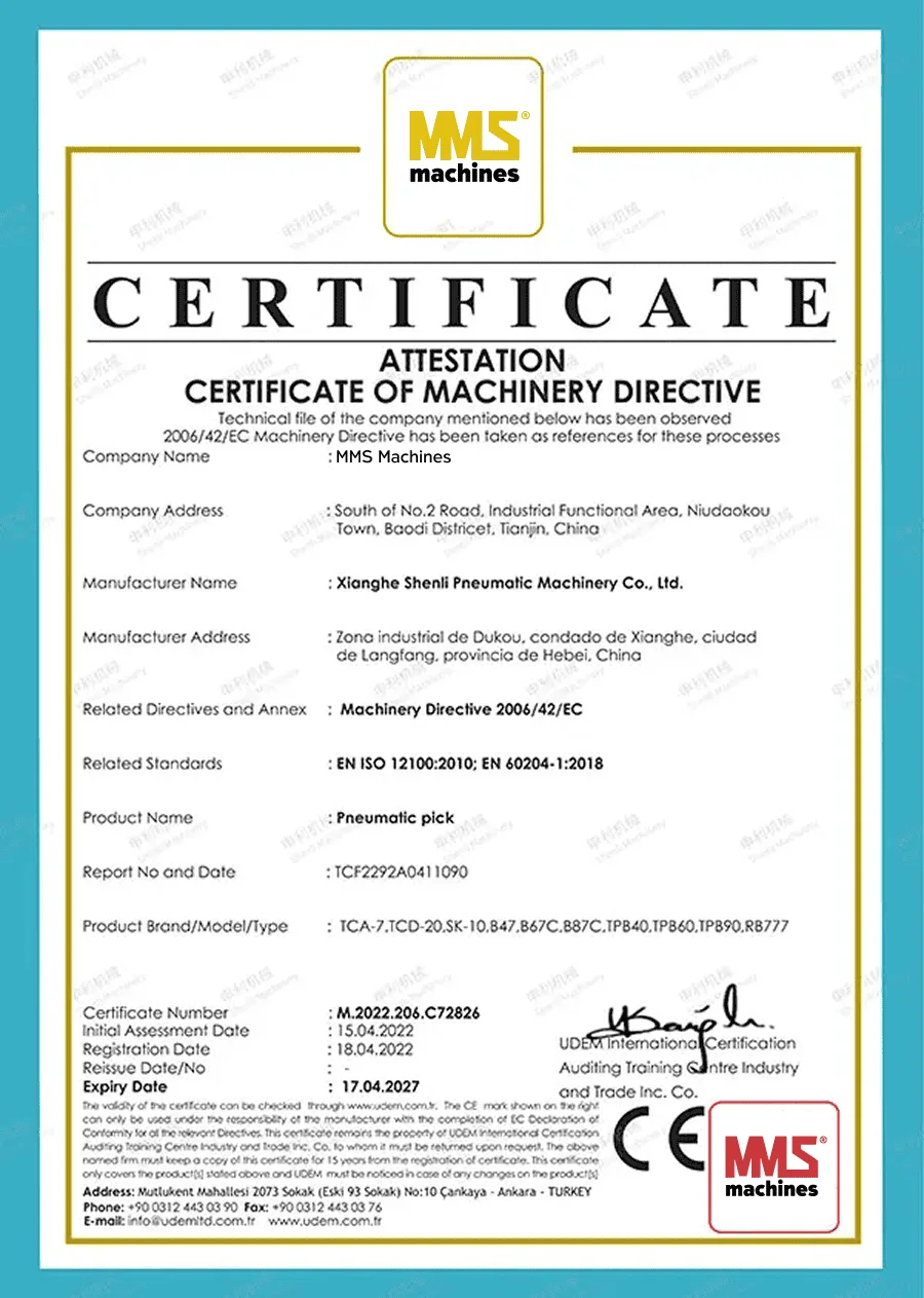 American Skid Steers Certificate
