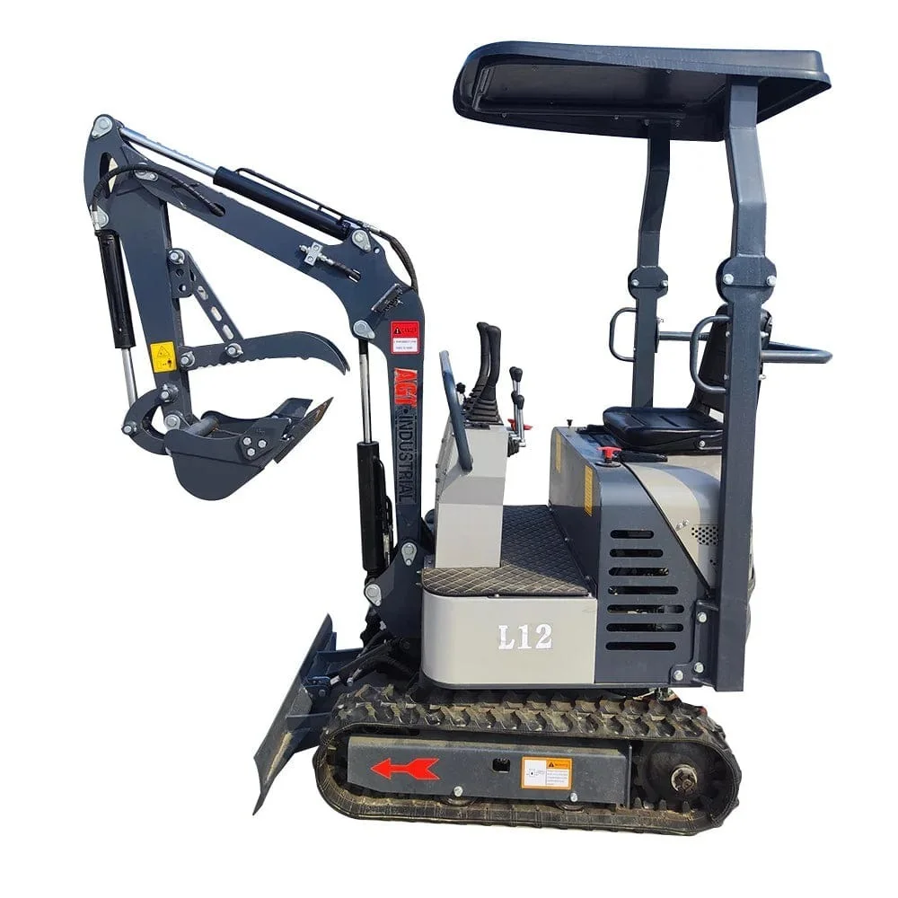 AGT L12 1-Ton Mini Excavator – KOOP Gasoline Engine by Bidadoo