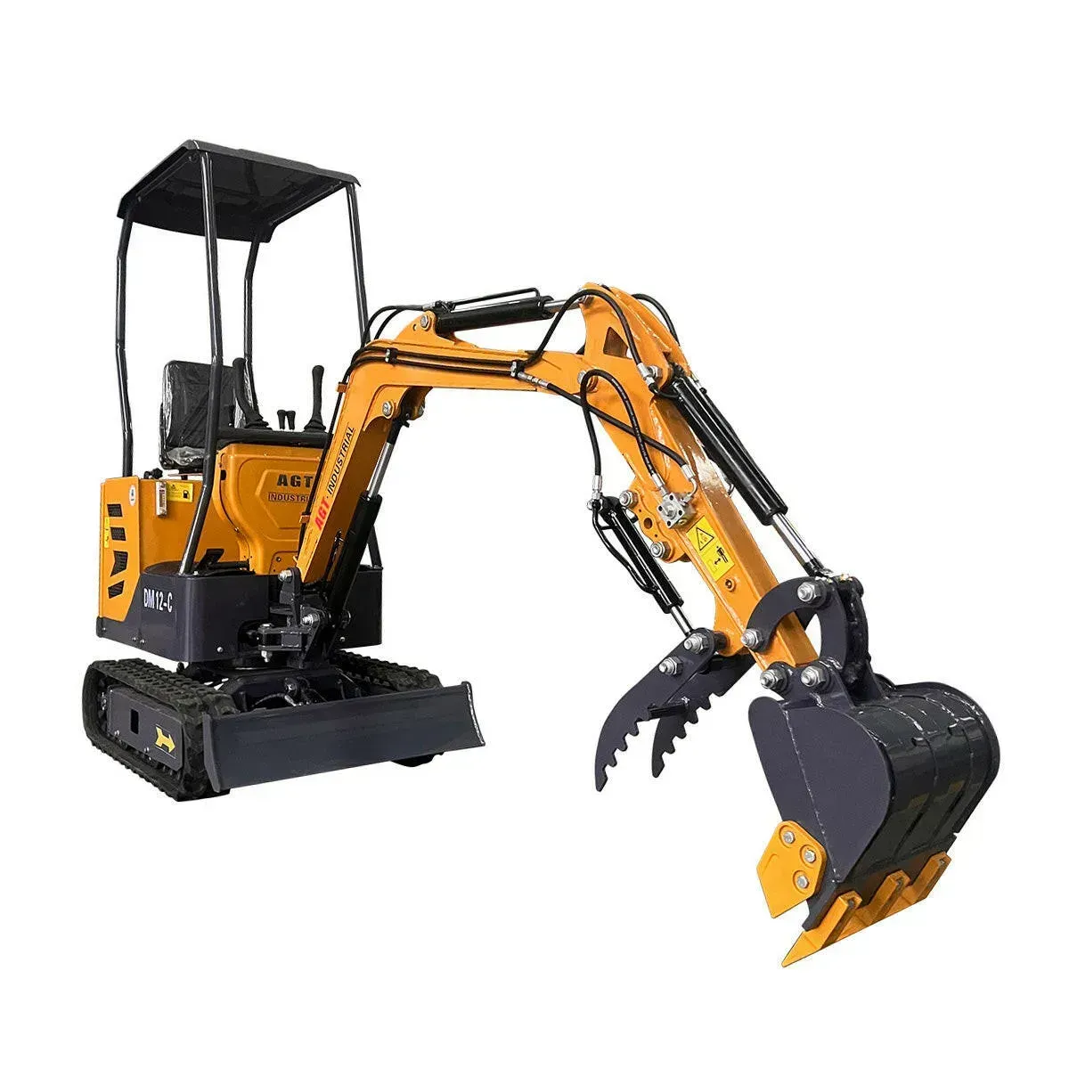 AGT DM12-C 1-Ton Mini Compact Excavator – 13.5 HP Briggs & Stratton Engine by Bidadoo