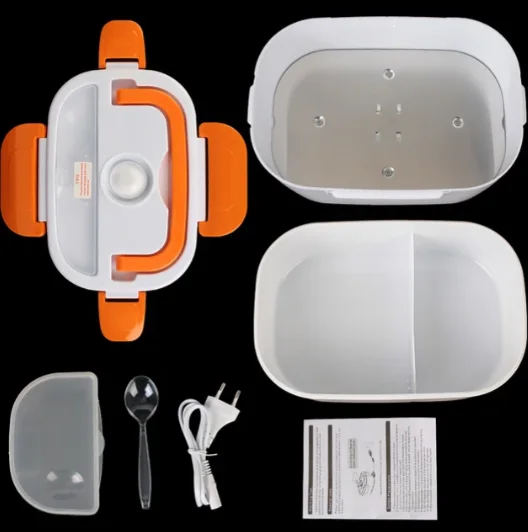 Boîte à lunch chauffée en plastique de qualité alimentaire à chauffage électrique