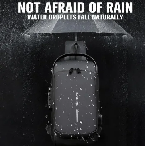 Sac à bandoulière USB multifonction antivol pour homme