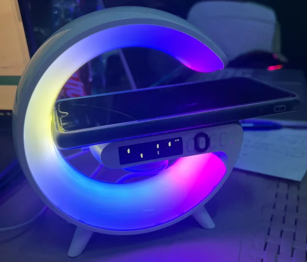 Haut-parleurs réveil, lampe G, veilleuses chargeur sans fil