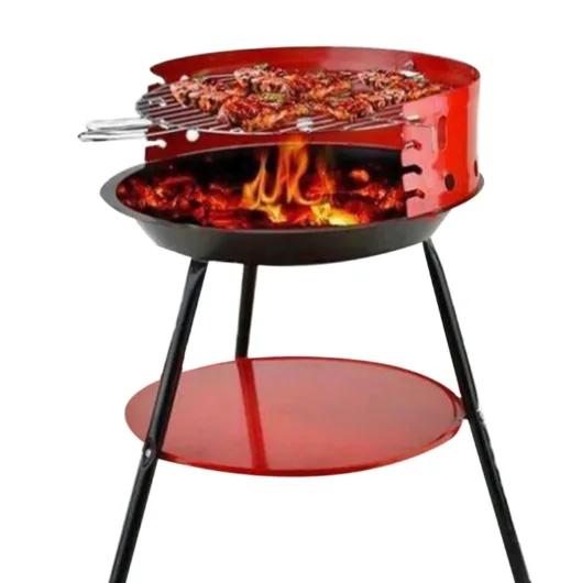 barbecue tent Carbon portable metal structure 2 heights with legs grill Zincada Inox