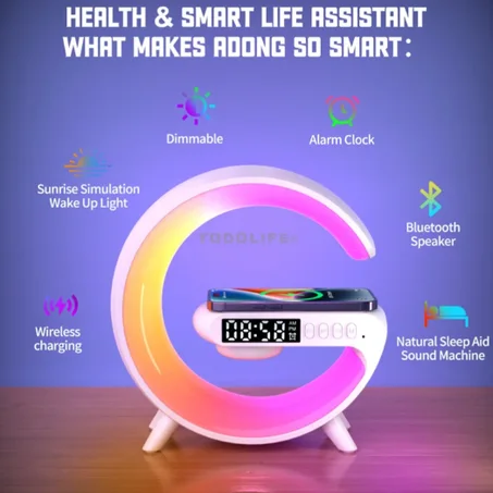 Haut-parleurs réveil, lampe G, veilleuses chargeur sans fil