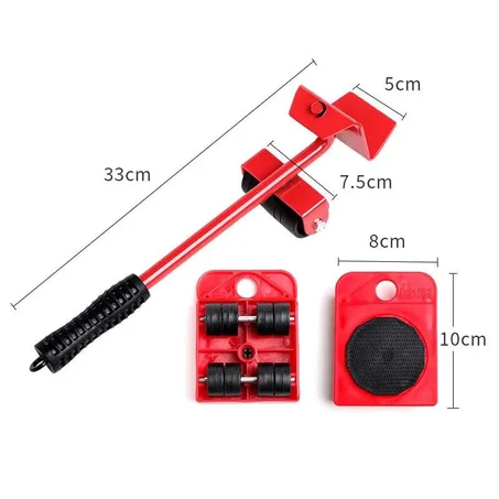 RapFurniture-Outil de déplacement pour canapé, réfrigérateur, machine à laver, élévateur de transport, levier de vitesses, roue sans fil de polymérisation, curseur à rouleaux