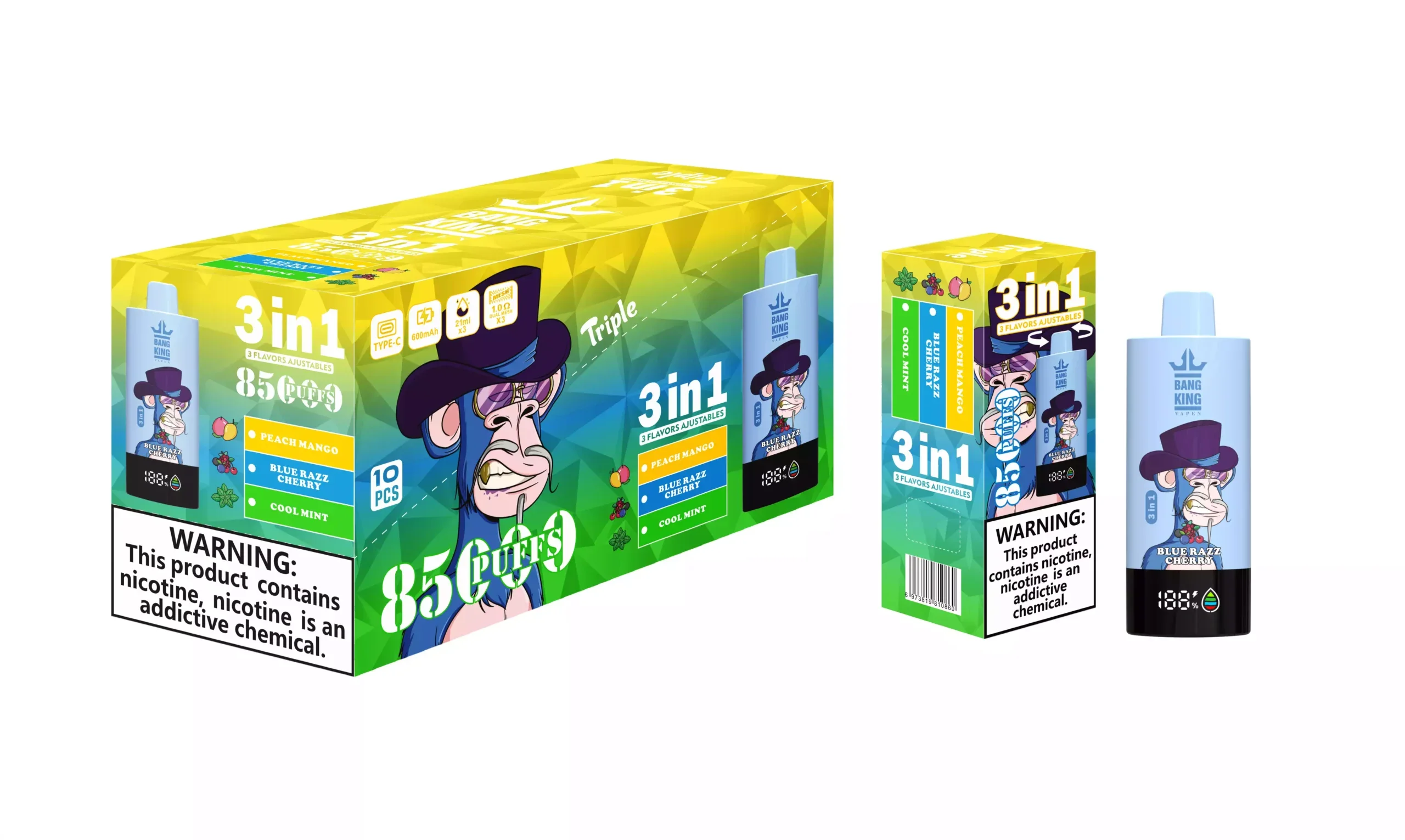 Bang King vapoteuse de 85k puff