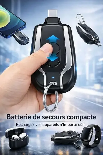 Mini Power Bank - Batterie de Secours Ultra Portable.