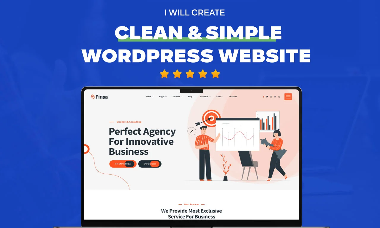I will build a modern mobile friendly wordpress website design and redesign