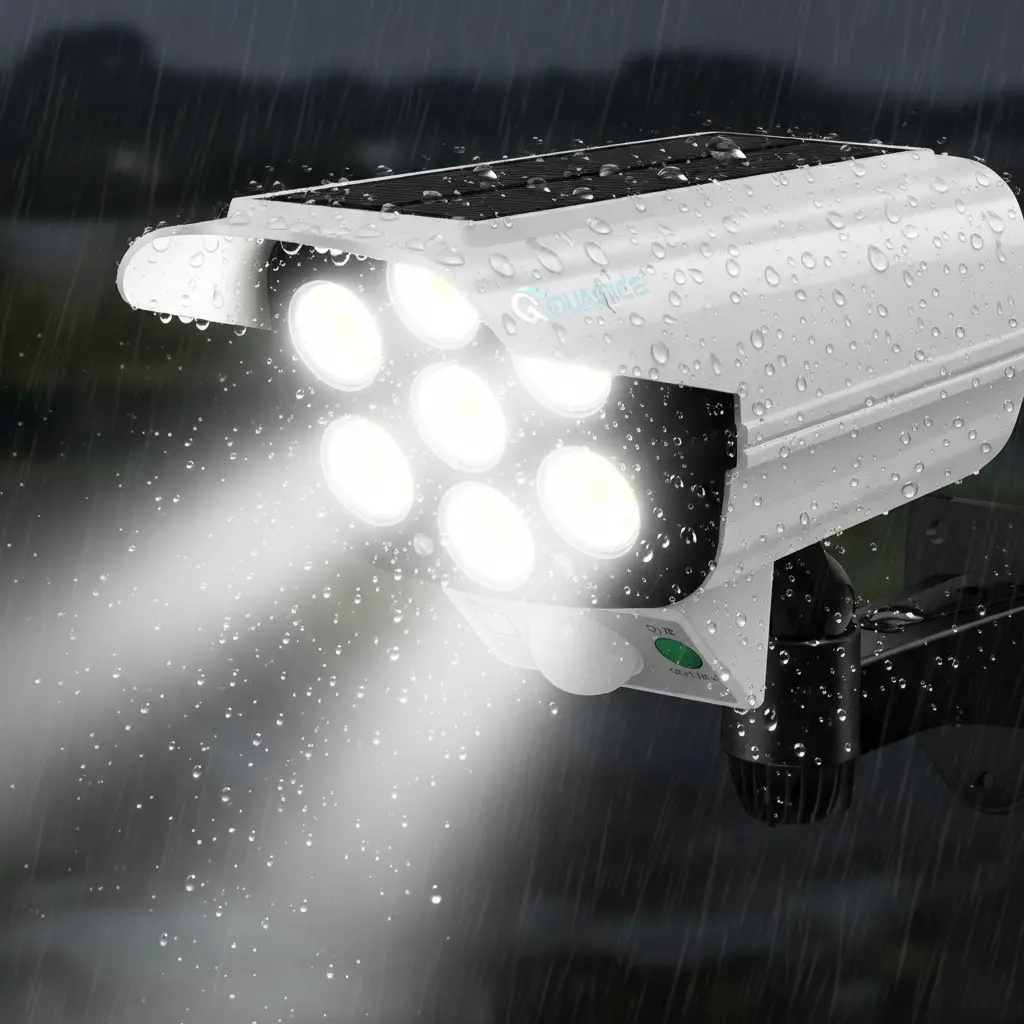 ضوء على شكل كاميرا يعمل بالطاقة الشمسية