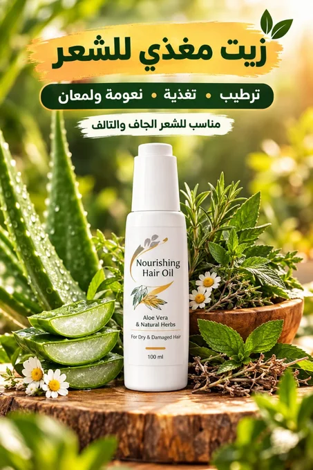 *زيت مغذي للشعر *   Nourishing Hair Oil*