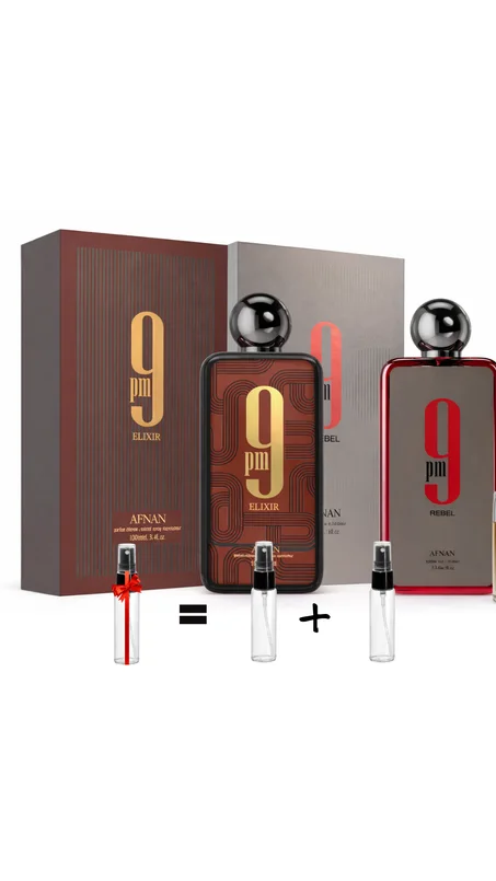 Afnan 9pm Rebel and 9pm Elixir 20ML