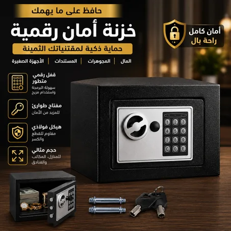 خزنة أمان رقمية فولاذية