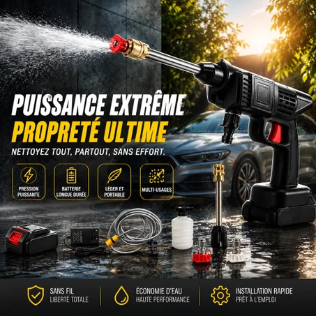 Pistolets de lavage de voiture automatique Rechargeable nettoyeur haute pression sans fil