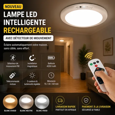 Veilleuse rechargeable à détecteur de mouvement