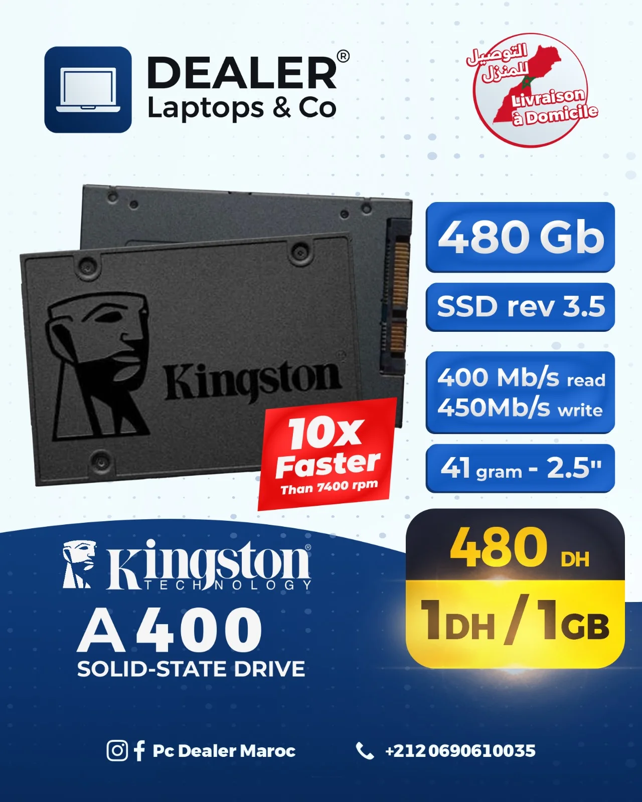 KINGSTON SSD A400 2,5 SATA (480GB)