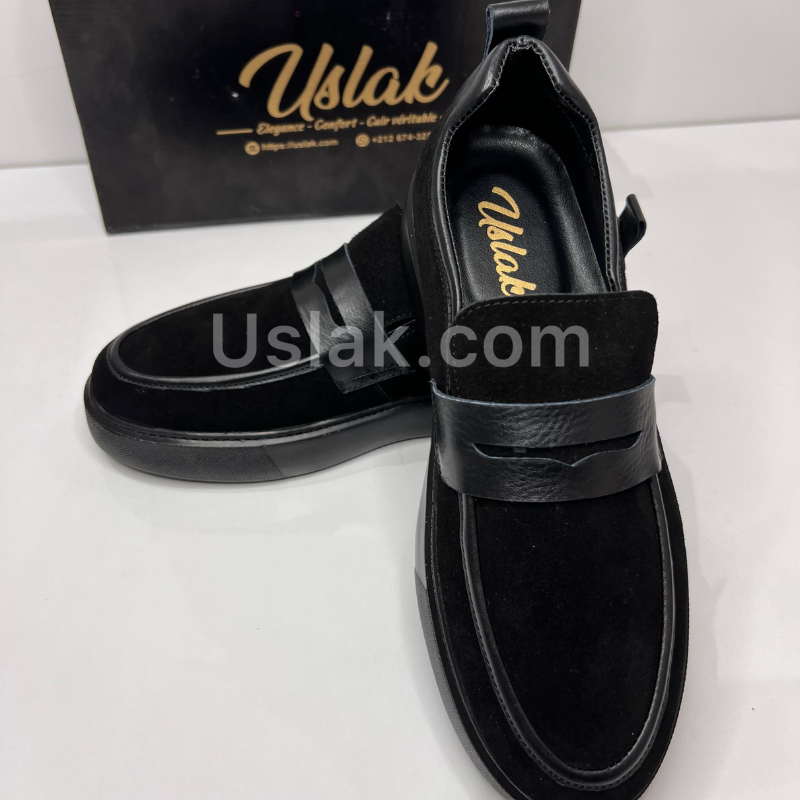 Uslak Mocassin Médicales en Daim pour Hommes
