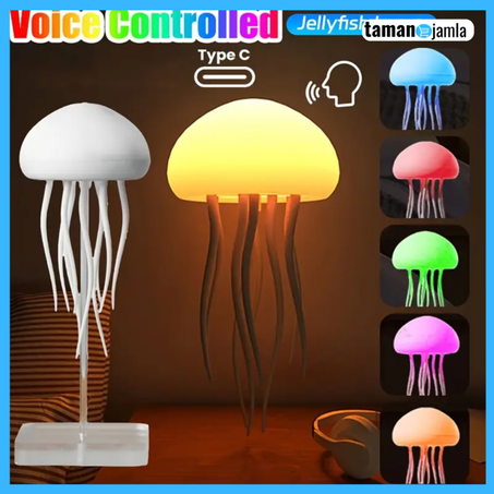 مصباح قنديل البحر LED ملون – تصميم رائع للاسترخاء، تزيين الغرفة، وأجواء هادئة بجودة عالية