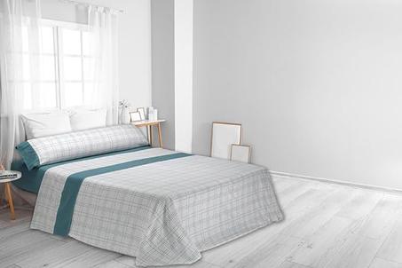 Ensemble de draps en flanelle MORA N87 couleur Bleu Turquoise