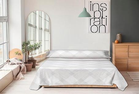 Ensemble de draps en flanelle MORA N85 couleur Gris Taupe