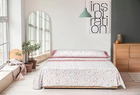 Ensemble de draps en flanelle MORA N86 couleur Rosa