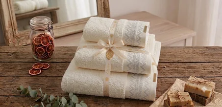 Pack de Serviettes 100% Coton / 470 Grm/m2 couleur Crémé