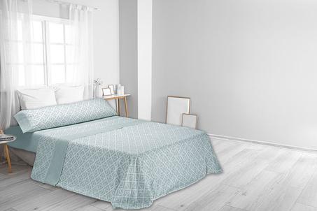 Ensemble de draps en flanelle MORA N88 Couleur Vert Eau