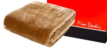 Couverture de Lit en Polaire Chaud – Pierre Cardin 220X240 CM couleur : Camelo