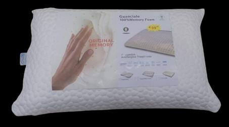 OREILLER A MÉMOIRE DE FORME  VISCO-ELASTIQUE  ANATOMIQUE ANTI-ALLERGIQUE  72 X 42 X 15 cm