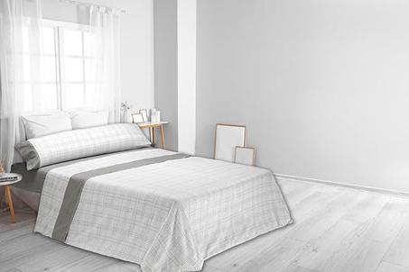 Ensemble de draps en flanelle MORA N87 couleur Gris