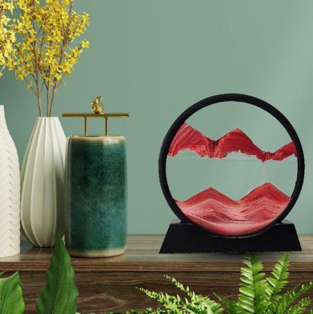 ساعة رملية ثلاثية الأبعاد بأشكال فنية جميلة