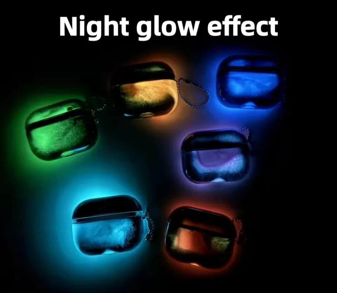 Glow-in-the-Dark Neon Quicksand Case for AirPods