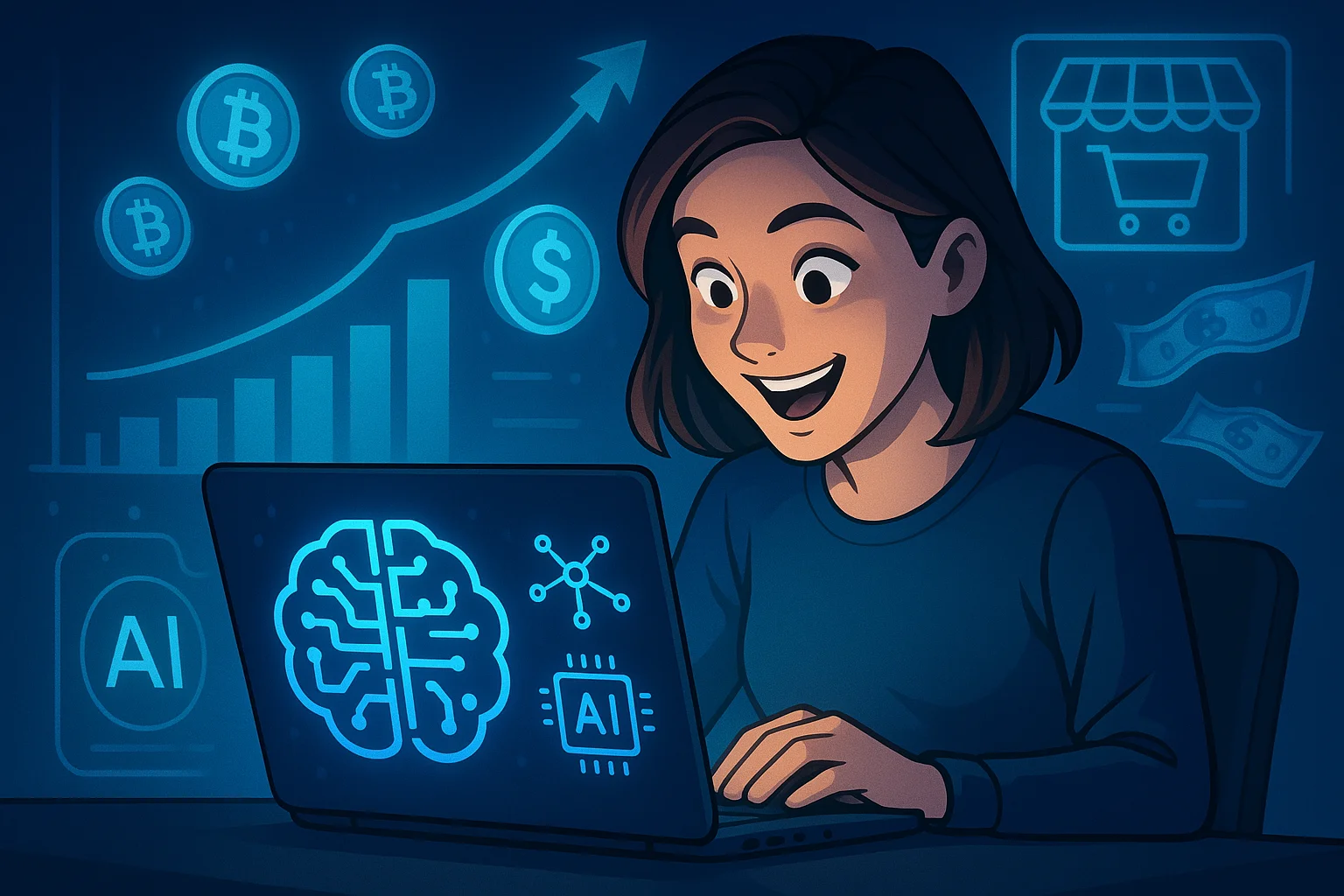 الذكاء الاصطناعي أهم مصدر للربح من الإنترنت  (AI)