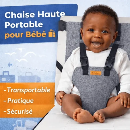 Chaise Haute Portable et Pliable pour Bébé