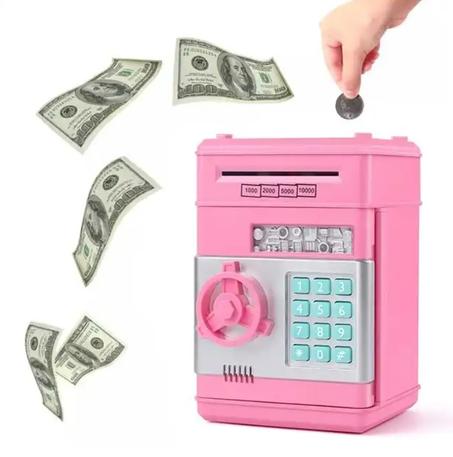 آلة بنك المال للأطفال مع كلمة المرور