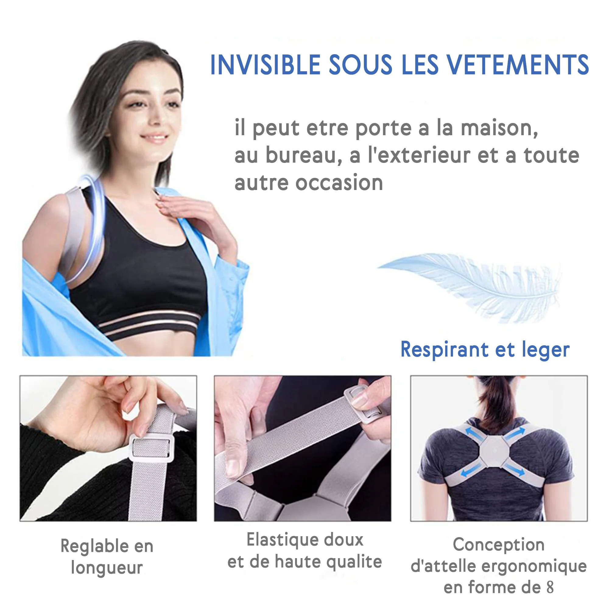 correcteur de posture avec capteur vibrant