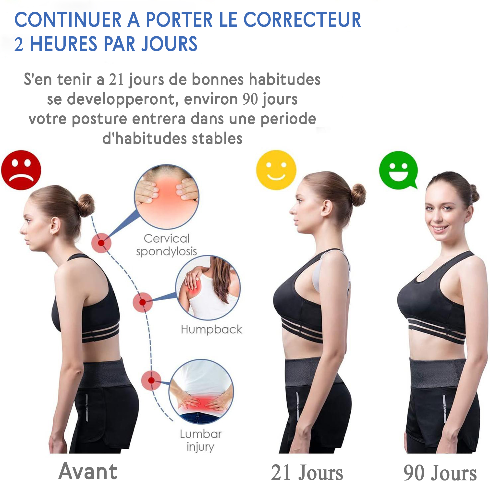 correcteur de posture avec capteur vibrant