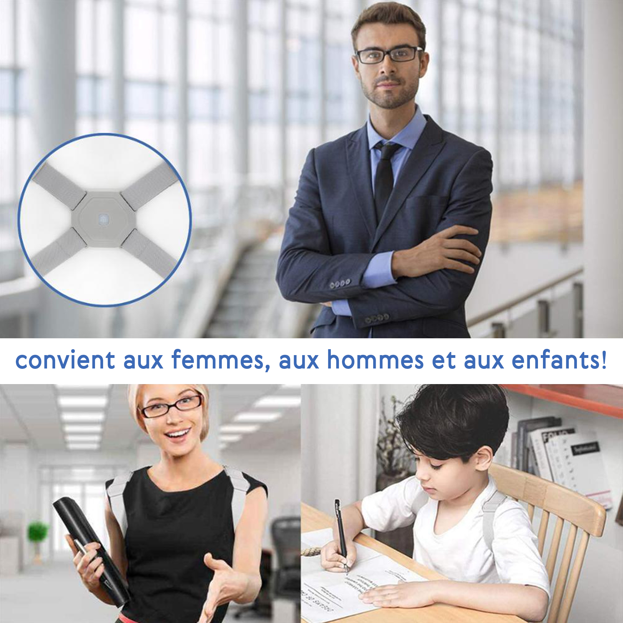 correcteur de posture avec capteur vibrant