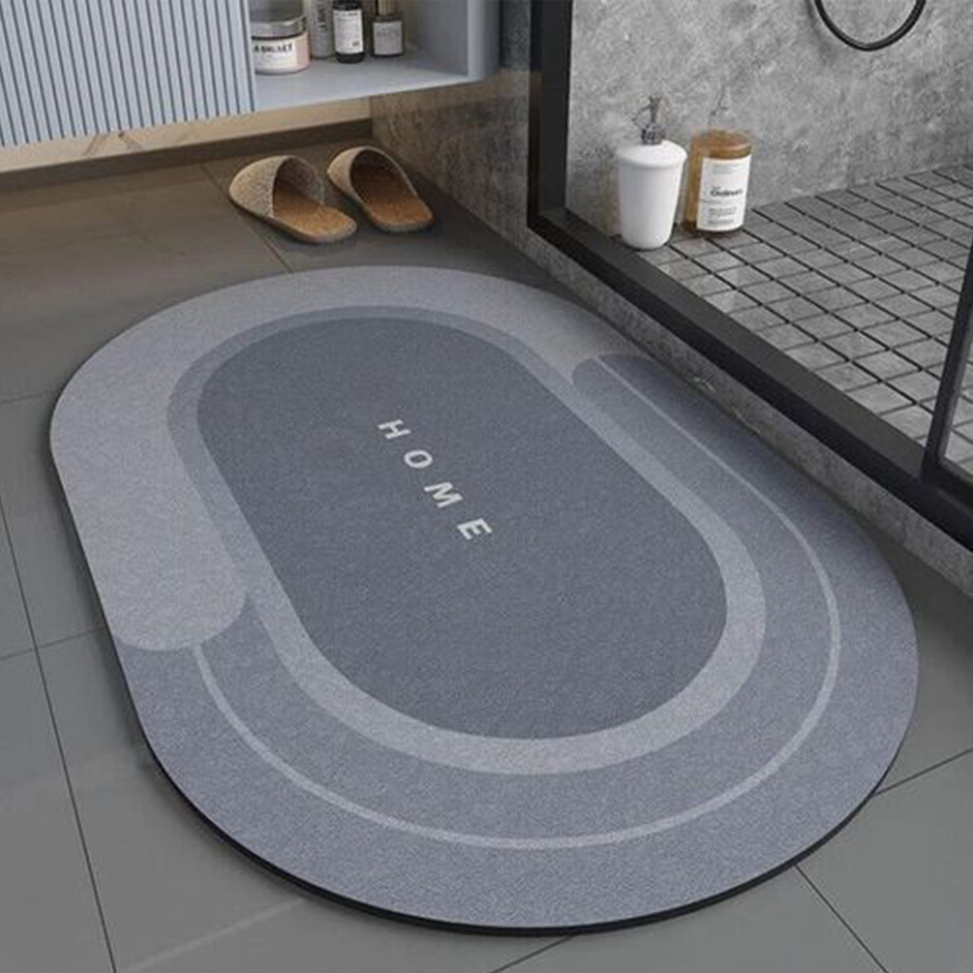 Tapis de salle de bain Super absorbant, antidérapant, pour la douche, la cuisine ou l