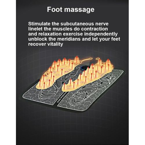 EMS Appareil de massage électrique pour les pieds, masseur de pieds électrique portable